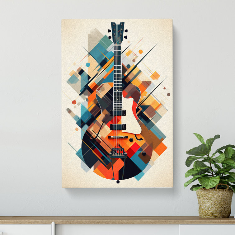 Electric Guitar Geometric No.3 No Frame Art Prints